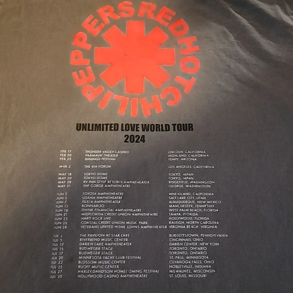 Red Hot Chili Peppers Concert Tee - Picture 5 of 5